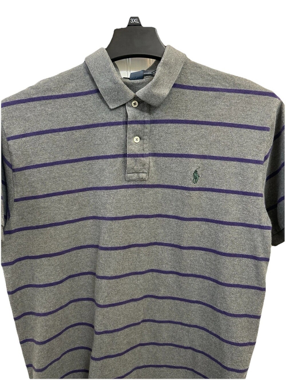 Polo Ralph Lauren Golf Polo Shirt Mens Size XL Performance Gray Cotton Deadstock